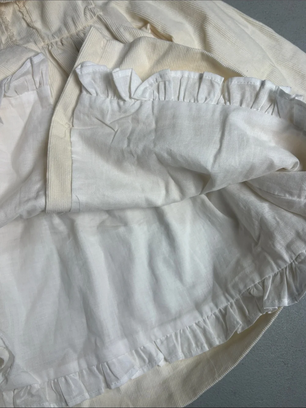 Ralph Lauren Ivory Baby Dress with Lace Accents